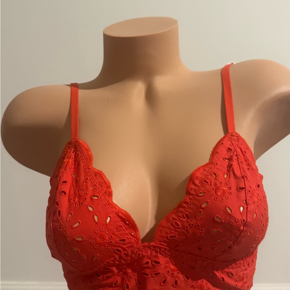 Jasmine & Ginger Red Eyelet Bralette